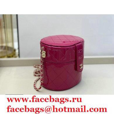 Chanel Metallic Lambskin Clutch with Chain Vanity Case Bag AP1616 Fuchsia 2020