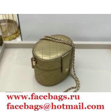 Chanel Metallic Lambskin Clutch with Chain Vanity Case Bag AP1616 Gold 2020 - Click Image to Close
