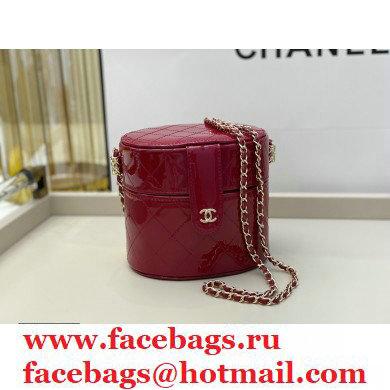 Chanel Metallic Lambskin Clutch with Chain Vanity Case Bag AP1616 Red 2020 - Click Image to Close