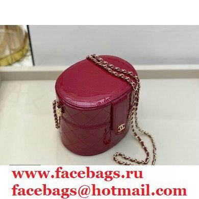 Chanel Metallic Lambskin Clutch with Chain Vanity Case Bag AP1616 Red 2020 - Click Image to Close