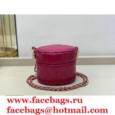 Chanel Metallic Lambskin Small Clutch with Chain Vanity Case Bag AP1573 Fuchsia 2020