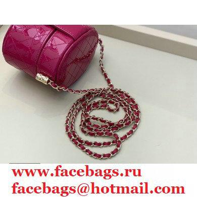 Chanel Metallic Lambskin Small Clutch with Chain Vanity Case Bag AP1573 Fuchsia 2020