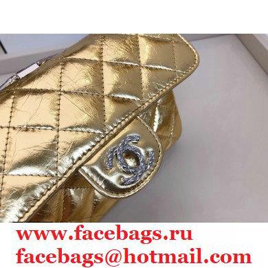 Chanel Mini Flap Bag AS1665 with Circle Handle Metallic Gold 2020 - Click Image to Close