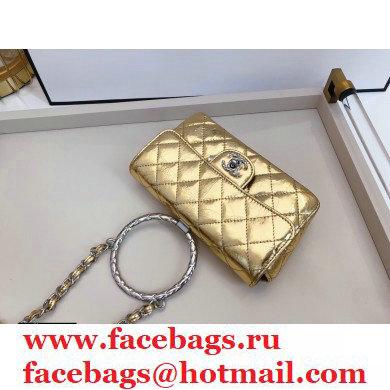 Chanel Mini Flap Bag AS1665 with Circle Handle Metallic Gold 2020 - Click Image to Close