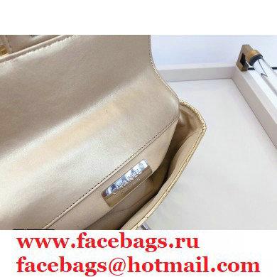 Chanel Mini Flap Bag AS1665 with Circle Handle Metallic Gold 2020