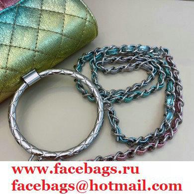 Chanel Mini Flap Bag AS1665 with Circle Handle Metallic Multicolor 2020
