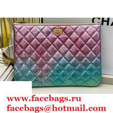 Chanel Multicolor Metallic Goatskin 2.55 Reissue Pouch Clutch Bag 2020 - Click Image to Close