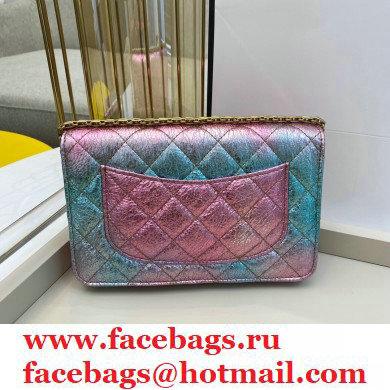 Chanel Multicolor Metallic Goatskin 2.55 Reissue Wallet on Chain WOC Bag A70328 2020 - Click Image to Close