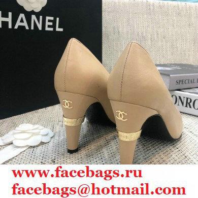 Chanel Pearl High Heel Pumps Beige 2020