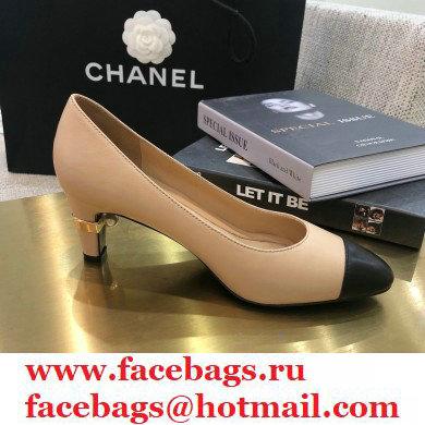 Chanel Pearl Low Heel Pumps Beige 2020