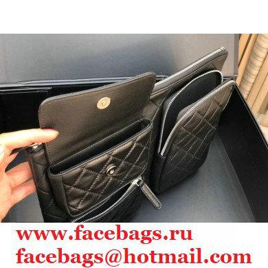 Chanel Pouch Clutch Bag with Multiple Pockets 1054 Black 2020 - Click Image to Close