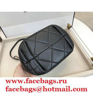 Chanel Quilted Small Drawstring Bucket Bag AS1801 Black 2020 - Click Image to Close