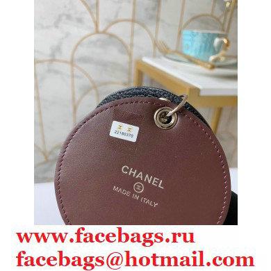 Chanel Round Mirror Grained Calfskin Black - Click Image to Close