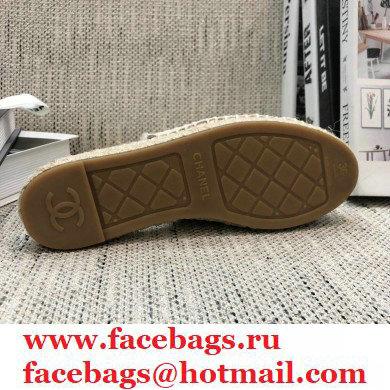 Chanel Shearling Fur Lining CC Logo Espadrilles Mules White 2020 - Click Image to Close