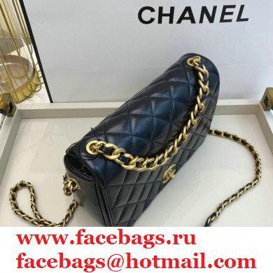 Chanel Shiny Lambskin Flap Bag AS1977 Black 2020 - Click Image to Close