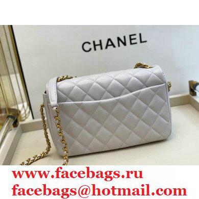 Chanel Shiny Lambskin Flap Bag AS1977 Pale Pink 2020 - Click Image to Close