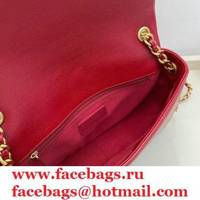 Chanel Shiny Lambskin Flap Bag AS1977 Red 2020