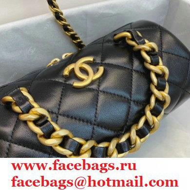 Chanel Shiny Lambskin Small Bowling Bag AS1899 Black 2020