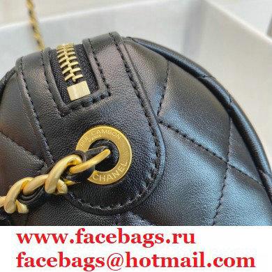 Chanel Shiny Lambskin Small Bowling Bag AS1899 Black 2020