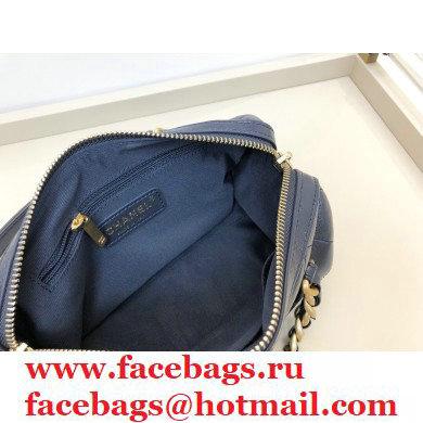 Chanel Shiny Lambskin Small Bowling Bag AS1899 Navy Blue 2020 - Click Image to Close