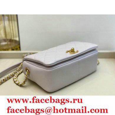 Chanel Shiny Lambskin Small Flap Bag AS1895 Pale Pink 2020 - Click Image to Close
