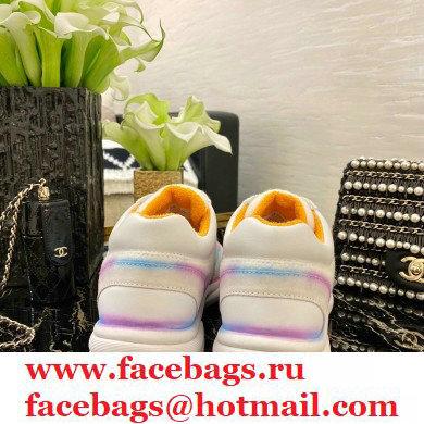 Chanel Top Quality CC Logo Sneakers G34360 White/Multicolor 2020 - Click Image to Close