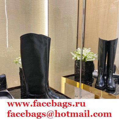 Chanel Top Quality Calfskin High Boots G35099 Black 2020 - Click Image to Close