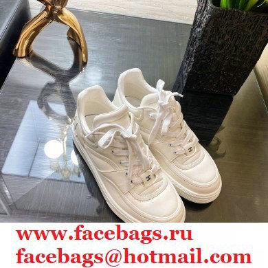 Chanel Top Quality Logo Sneakers G35063 White 2020 - Click Image to Close