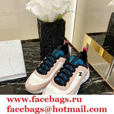 Chanel Top Quality Suede Calfskin and Nylon Sneakers G35617 Beige 2020 - Click Image to Close