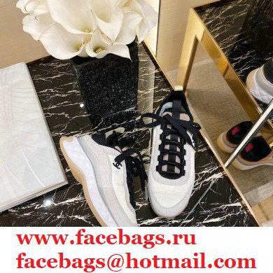Chanel Top Quality Suede Calfskin and Nylon Sneakers G35617 White 2020 - Click Image to Close