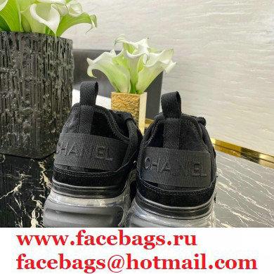 Chanel Top Quality Suede Calfskin and Velvet Sneakers G36299 Black 2020 - Click Image to Close