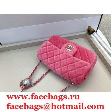 Chanel Velvet Strass Pearl Crush Flap Bag AS1787 Pink 2020