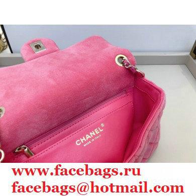 Chanel Velvet Strass Pearl Crush Flap Bag AS1787 Pink 2020