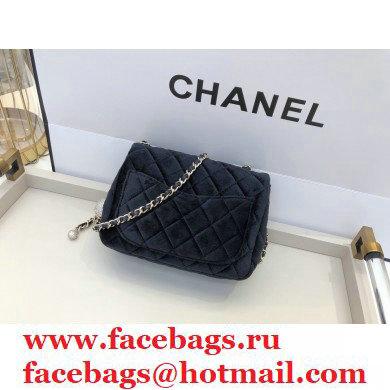 Chanel Velvet Strass Pearl Crush Mini Flap Bag AS1786 Black 2020