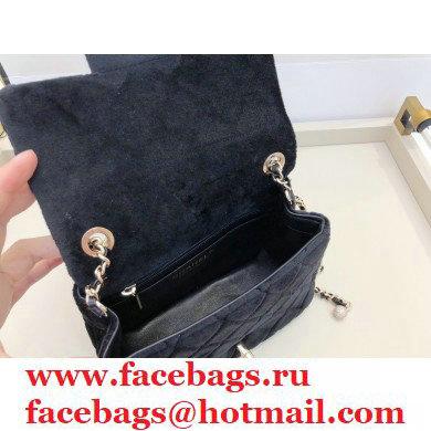 Chanel Velvet Strass Pearl Crush Mini Flap Bag AS1786 Black 2020 - Click Image to Close