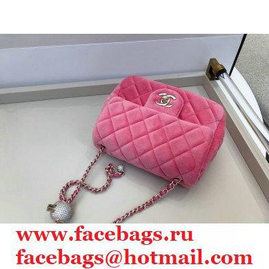 Chanel Velvet Strass Pearl Crush Mini Flap Bag AS1786 Pink 2020 - Click Image to Close