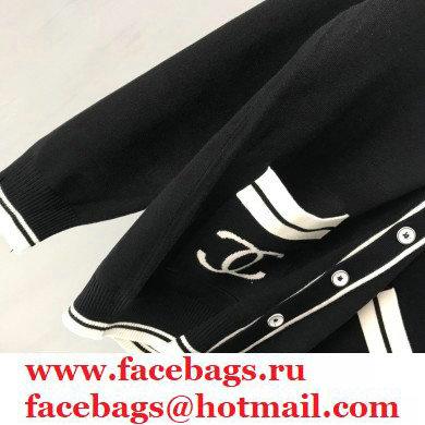 Chanel Vintage Logo Cardigan Black 2020