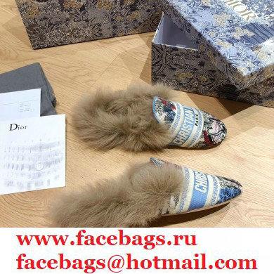 Dior Shearling Fur Slippers 01 2020