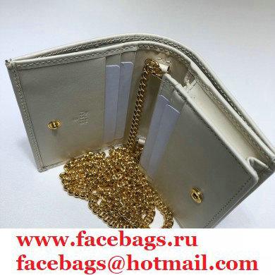 Gucci 1955 Horsebit Small Wallet with Chain Bag 623180 Leather White 2020 - Click Image to Close