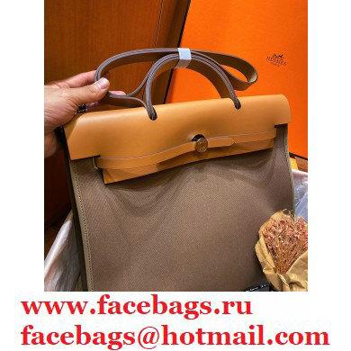 Hermes Herbag Zip 39 Bag in Original Quality Coffee