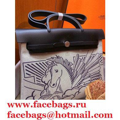 Hermes Herbag Zip Pegase Pop GM 39 Toile / Vache Hunter Leather Special Edition - Click Image to Close