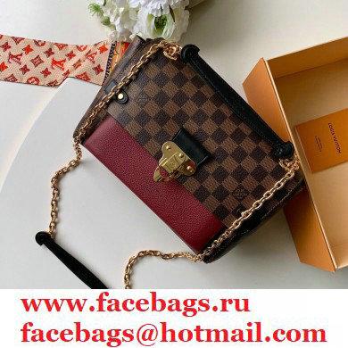 Louis Vuitton Damier Ebene Canvas Vavin PM Bag N40109 Bordeaux Red