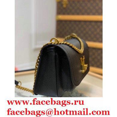 Louis Vuitton Grained Calf Leather Lockme Chain PM Bag M57073 Black 2020 - Click Image to Close