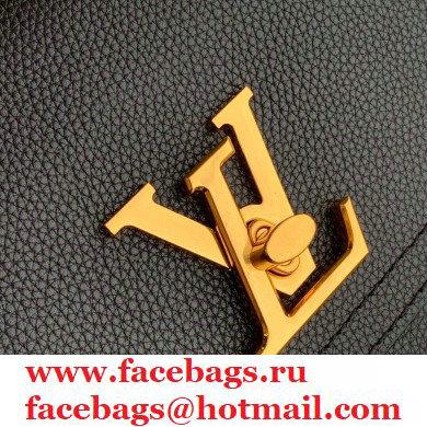 Louis Vuitton Grained Calf Leather Lockme Chain PM Bag M57073 Black 2020 - Click Image to Close