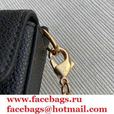 Louis Vuitton Grained Leather Felicie Pochette Bag M69977 Black 2020