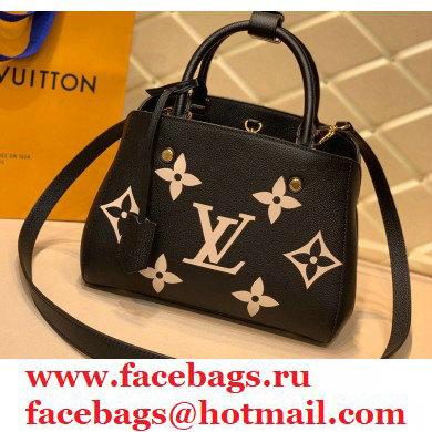 Louis Vuitton Grained Leather Montaigne BB Bag M45489 Black 2020 - Click Image to Close