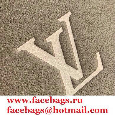 Louis Vuitton Grained Leather OnTheGo MM Tote Bag M45494 Tourterelle Gray 2020