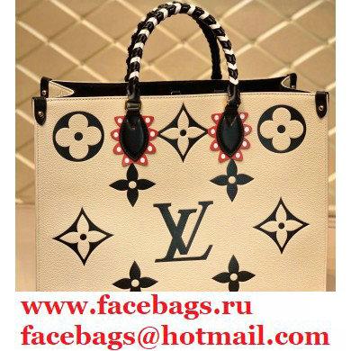 Louis Vuitton LV Crafty Onthego GM Tote Bag Braided Top Handle M45372 Creme 2020