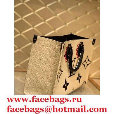 Louis Vuitton LV Crafty Onthego MM Tote Bag Braided Top Handle M45375 Creme 2020 - Click Image to Close