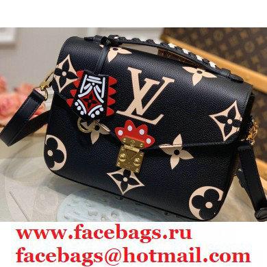 Louis Vuitton LV Crafty Pochette Metis Bag Braided Top Handle M45385 Black 2020 - Click Image to Close